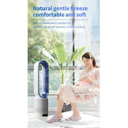Ventilateur Colonne Sans Pale,Ventilateur Silencieux de 58 cm,Oscillation 90°, 8 Vitesses, Écran Tactile LED, Minuterie Et Téléc