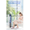 Ventilateur Colonne Sans Pale,Ventilateur Silencieux de 58 cm,Oscillation 90°, 8 Vitesses, Écran Tactile LED, Minuterie Et Téléc