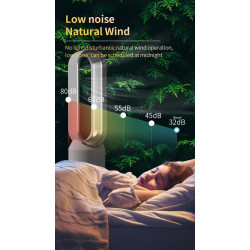 Ventilateur Colonne Sans Pale,Ventilateur Silencieux de 58 cm,Oscillation 90°, 8 Vitesses, Écran Tactile LED, Minuterie Et Téléc