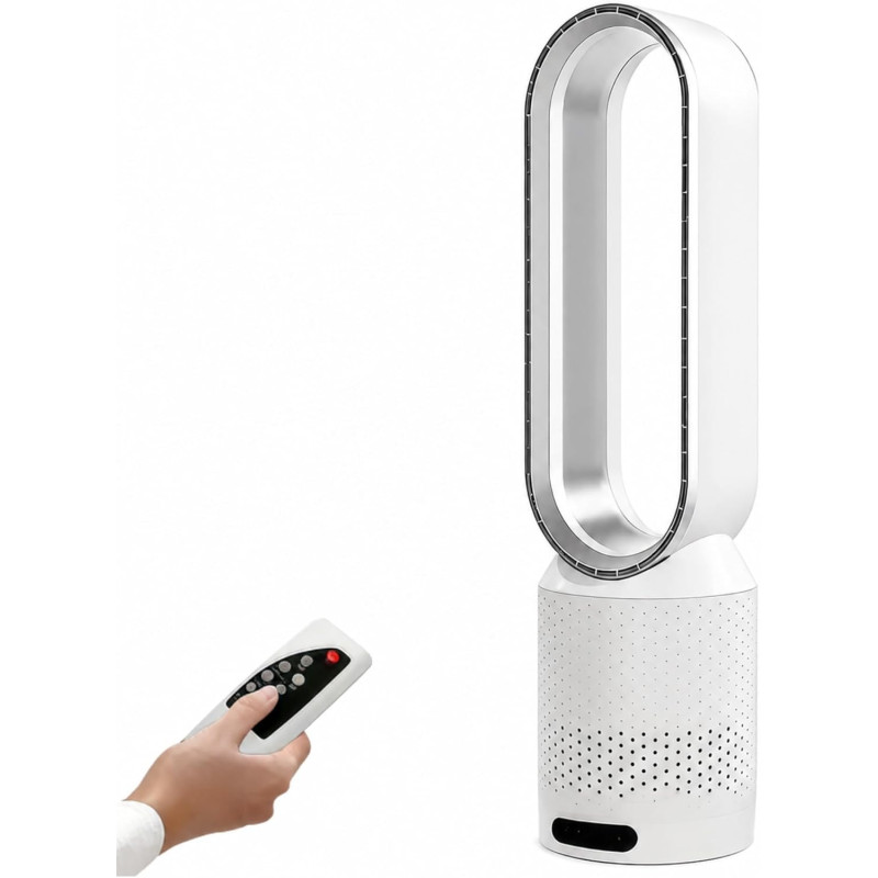 Ventilateur Colonne Sans Pale,Ventilateur Silencieux de 58 cm,Oscillation 90°, 8 Vitesses, Écran Tactile LED, Minuterie Et Téléc