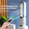 Ventilateur Colonne Sans Pale,Ventilateur Silencieux de 58 cm,Oscillation 90°, 8 Vitesses, Écran Tactile LED, Minuterie Et Téléc