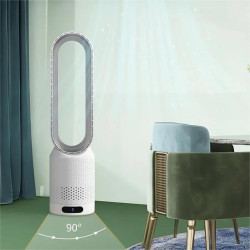 Ventilateur Colonne Sans Pale,Ventilateur Silencieux de 58 cm,Oscillation 90°, 8 Vitesses, Écran Tactile LED, Minuterie Et Téléc