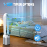 YAZEKY Ventilateur Colonne Sans Pale, 24 Vitesses Ventilateur Tour Silencieux, Ventilateur de Sol Oscillant à 90, Écran LED,Minu