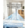 DREO Ventilateur colonne intelligent 554S, ventilateur sur pied réglable 102–114 cm, 8.4 m/s, oscillation 90°, silencieux 20 dB,