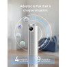 DREO Ventilateur colonne intelligent 554S, ventilateur sur pied réglable 102–114 cm, 8.4 m/s, oscillation 90°, silencieux 20 dB,