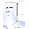 DREO Ventilateur colonne intelligent 554S, ventilateur sur pied réglable 102–114 cm, 8.4 m/s, oscillation 90°, silencieux 20 dB,