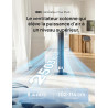 DREO Ventilateur colonne intelligent 554S, ventilateur sur pied réglable 102–114 cm, 8.4 m/s, oscillation 90°, silencieux 20 dB,
