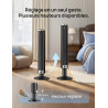 DREO Ventilateur colonne intelligent 554S, ventilateur sur pied réglable 102–114 cm, 8.4 m/s, oscillation 90°, silencieux 20 dB,