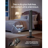 DREO Ventilateur colonne intelligent 554S, ventilateur sur pied réglable 102–114 cm, 8.4 m/s, oscillation 90°, silencieux 20 dB,