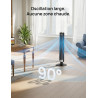 DREO Ventilateur colonne intelligent 554S, ventilateur sur pied réglable 102–114 cm, 8.4 m/s, oscillation 90°, silencieux 20 dB,
