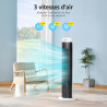 Aigostar Ventilateur Colonne Silencieux 76cm, 3 Vitesses Puissantes, Oscillation 85°, Minuterie 120min, Économique 45W avec Poig