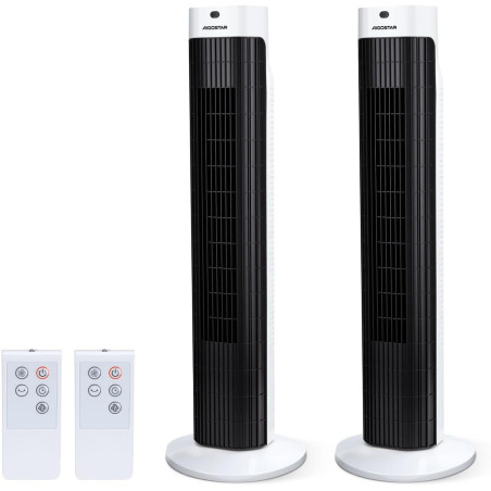 Aigostar Ventilateur Colonne Silencieux,Ventilateur Tour avec Télécommande, Oscillant 85°, Minuterie 7,5H, 3 Modes et 3 Vitesses