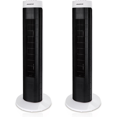 Aigostar Ventilateur Colonne Silencieux 76cm, 3 Vitesses Puissantes, Oscillation 85°, Minuterie 2H, Sécurisé pour Enfant, Économ