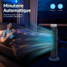 Aigostar Ventilateur Colonne Silencieux 76cm, 3 Vitesses Puissantes, Oscillation 85°, Minuterie 2H, Sécurisé pour Enfant, Économ