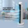Aigostar Ventilateur Colonne Silencieux 76cm, 3 Vitesses Puissantes, Oscillation 85°, Minuterie 2H, Sécurisé pour Enfant, Économ