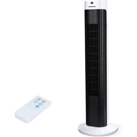 Aigostar Ventilateur Colonne 82 cm,Ventilateur Tour Silencieux avec Télécommande, Oscillant 85°, Minuterie 7,5H, 3 Modes et 3 Vi