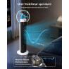 Aigostar Ventilateur Colonne 82 cm,Ventilateur Tour Silencieux avec Télécommande, Oscillant 85°, Minuterie 7,5H, 3 Modes et 3 Vi