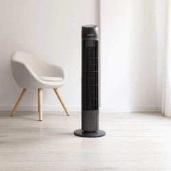 Cecotec Ventilateur de Tour avec Télécommande et Minuteur EnergySilence 8050 SkyLine Smart. 45 W, Hauteur 33", Moteur en cuivre,