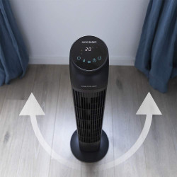 Cecotec Ventilateur de Tour avec Télécommande et Minuteur EnergySilence 8050 SkyLine Smart. 45 W, Hauteur 33", Moteur en cuivre,