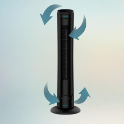 Cecotec Ventilateur Tour Digital avec Télécommande et Minuterie EnergySilence 9090 Skyline, 45 W, 40'' (102cm) Hauteur, Oscillan