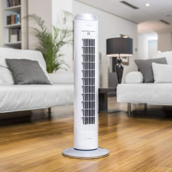 Cecotec Ventilateur Tour avec Minuterie EnergySilence 8090 Skyline, 60 W, 33'' (84 cm) Hauteur, Oscillation, Moteur Cuivre Haute