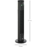 HOMCOM Ventilateur colonne silencieux 45 W, ventilateur tour pour chambre avec 3 modes 3 vitesses, télécommande, oscillant 70° e