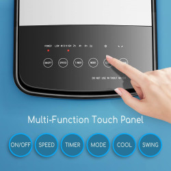 Aigostar Olaf - Climatiseur Mobile Silencieux de 3.5L,Refroidisseur d'air 3 Mode, 3 Vitesses.Télécommande, 6H Minuterie, Roues p