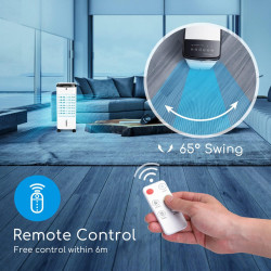 Aigostar Olaf - Climatiseur Mobile Silencieux de 3.5L,Refroidisseur d'air 3 Mode, 3 Vitesses.Télécommande, 6H Minuterie, Roues p