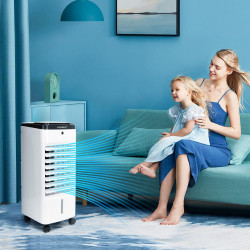 Aigostar Olaf - Climatiseur Mobile Silencieux de 3.5L,Refroidisseur d'air 3 Mode, 3 Vitesses.Télécommande, 6H Minuterie, Roues p