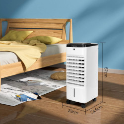 Aigostar Olaf - Climatiseur Mobile Silencieux de 3.5L,Refroidisseur d'air 3 Mode, 3 Vitesses.Télécommande, 6H Minuterie, Roues p