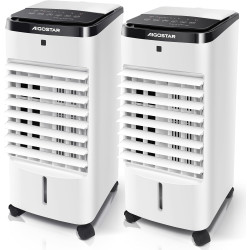 AIGOSTAR Climatiseur Mobile avec Refroidissement par Eau, Réservoir 3,5L, Oscillation 65°, Minuterie 12H, Télécommande à 6M,3 Mo