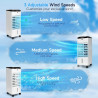 AIGOSTAR Climatiseur Mobile avec Refroidissement par Eau, Réservoir 3,5L, Oscillation 65°, Minuterie 12H, Télécommande à 6M,3 Mo