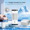 AIGOSTAR Climatiseur Mobile avec Refroidissement par Eau, Réservoir 3,5L, Oscillation 65°, Minuterie 12H, Télécommande à 6M,3 Mo