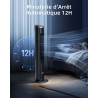 Ateroll Ventilateur Colonne Silencieux 91cm, Oscillant 90° avec Télécommande, 4 Vitesses 3 Modes Minuterie 12H & Écran LED, Vent