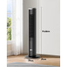 Ateroll Ventilateur Colonne Silencieux 91cm, Oscillant 90° avec Télécommande, 4 Vitesses 3 Modes Minuterie 12H & Écran LED, Vent
