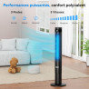 YASHE 43'' Colonne Ventilateur, Ventilateur Colonne Silencieux 28dB, Ventilateur Climatiseur Oscillant à 85° avec, Ventilateur T