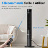 YASHE 43'' Colonne Ventilateur, Ventilateur Colonne Silencieux 28dB, Ventilateur Climatiseur Oscillant à 85° avec, Ventilateur T