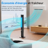YASHE 43'' Colonne Ventilateur, Ventilateur Colonne Silencieux 28dB, Ventilateur Climatiseur Oscillant à 85° avec, Ventilateur T