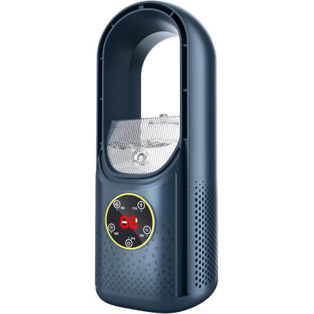 Ventilateur tour silencieux 3 en 1, sans rotor, refroidisseur d'air et humidificateur d'air, 6 vitesses de vent et minuterie 6H,