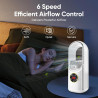 Ventilateur tour silencieux 3 en 1, sans rotor, refroidisseur d'air et humidificateur d'air, 6 vitesses de vent et minuterie 6H,