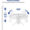 Clatronic Ventilateur sur pied | silencieux | diamètre 40 cm | oscillant/rotatif | hauteur + angle d'inclinaison réglables | gri