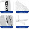 Clatronic Ventilateur sur pied | silencieux | diamètre 40 cm | oscillant/rotatif | hauteur + angle d'inclinaison réglables | gri