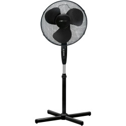 CLATRONIC VL 3603 S - Ventilateur - 50 W - Hauteur réglable - 3 vitesses - 4 niveaux (0-1-2-3) - Noir