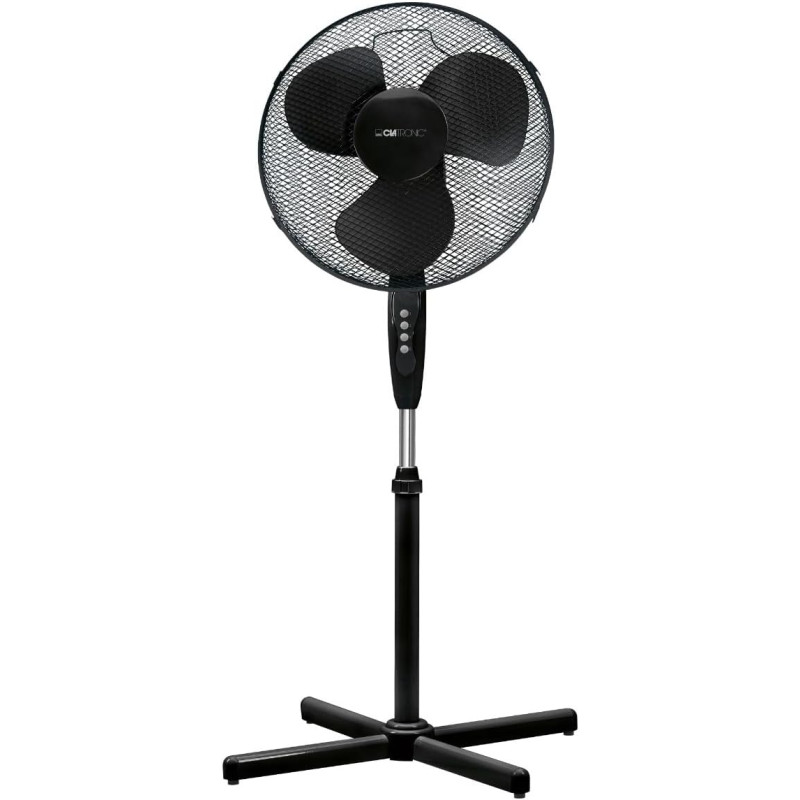 CLATRONIC VL 3603 S - Ventilateur - 50 W - Hauteur réglable - 3 vitesses - 4 niveaux (0-1-2-3) - Noir