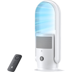 Ventilateur Tour Sans Pales, ULTTY Ventilateur avec Purificateur D'air Silencieux Avec H13 HEPA Filtre Télécommande, Hauteur 60 
