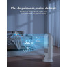 Ventilateur Tour Sans Pales, ULTTY Ventilateur avec Purificateur D'air Silencieux Avec H13 HEPA Filtre Télécommande, Hauteur 60 