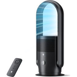 Ventilateur Tour Sans Pales, ULTTY Ventilateur avec Purificateur D'air Silencieux Avec H13 HEPA Filtre Télécommande, Hauteur 60 