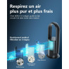 Ventilateur Tour Sans Pales, ULTTY Ventilateur avec Purificateur D'air Silencieux Avec H13 HEPA Filtre Télécommande, Hauteur 60 
