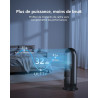 Ventilateur Tour Sans Pales, ULTTY Ventilateur avec Purificateur D'air Silencieux Avec H13 HEPA Filtre Télécommande, Hauteur 60 