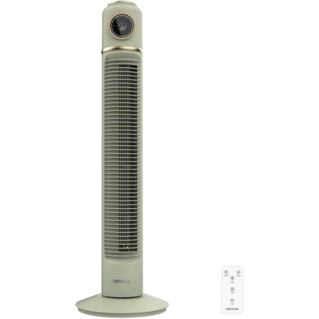 Cecotec - ventilateur de colonne energysilence 1090 skyline retro smart vert - 40 w, diamètre 81 cm, led et télécommande, 3 vite